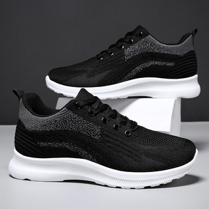 Chaussures de sport respirantes et amortissantes personnalisées pour hommes, dessus en cuir de vachette véritable, doublure en mesh, fermeture à lacets - Toutes saisons - Product Image 2