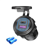 Mini Typ-C 100W Schnellladegerät mit Doppel-USB aus Aluminiumlegierung für das Auto