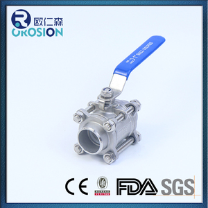 Thép không gỉ SS316 SS304 3-Piece đúc mông hàn van bi nội bộ bspt NPT bspp Chủ Đề Công nghiệp Float Van điều khiển 304 - Product Image 3