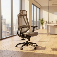 Chaise de bureau respirante en maille avec logo personnalisé OEM, chaise de travail réglable pour le personnel d'entreprise
