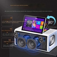 Altavoz de Karaoke Todo en Uno con Micrófono Dual, Pantalla Táctil Grande, Sonido Estéreo HIFI para Fiestas Familiares y Entretenimiento en Interiores