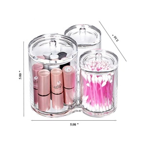 Wholesales Countertop Clear Acrylic Makeup Organizer <span class=keywords><strong>Plexiglass</strong></span> Cosmetic Desk Storage Box - Product Image 2