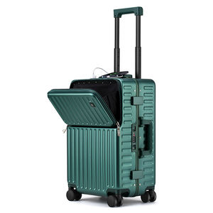 <span class=keywords><strong>Valise</strong></span> de <span class=keywords><strong>cabine</strong></span> PC Hardshell avec port de charge et support de verre Serrure TSA et roulette silencieuse Spinner Portable et durable pour les voyages en avion - Product Image 4
