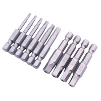 S2 acier 1/4 vis pentagonale intérieure ensemble de pilote électrique vélo pentagonale pneumatique tête peu accessoire