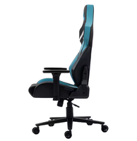 Chaise de jeu en cuir PU à ajustement ergonomique électrique bleu Design large Unique bureau à domicile pliable Massage compétition chinois