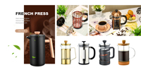 Offre Spéciale multifonctionnel français presse Pot cafetière café et thé ensemble taille personnalisée café outils français presse