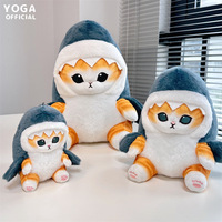 EN STOCK doux kawaii mignon peluche peluche Sharkcat oreiller coussin animal requin chat peluche peluche