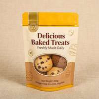 Sachet personnalisé en papier kraft imprimé pour biscuits et épices, compostable et biodégradable en PLA, pochette verticale écologique pour assaisonnements et emballages alimentaires