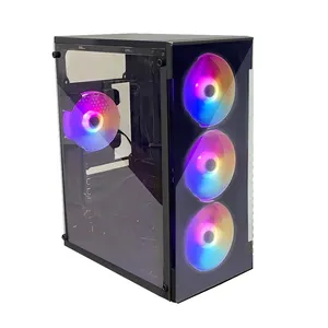 Manmu Premium Mid-Toren Gaming Pc Case Computerhoesjes Torens Desktop Gabinete Behuizing Pc Rgb Kast Cpu Case