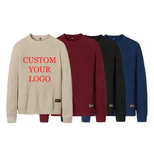 Soiling Hot Selling Custom Pure Color Round Neck Knitwear Basic Winter Autumn Slim Fit Pullover Casual Men Knitted Sweater