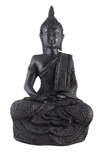 Statue de Bouddha en résine noire, décoration spirituelle pour la maison, ornement de table d'intérieur, élégante pièce d'art pour le salon, inspirée de la méditation - Product Image 4