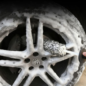 Cepillo de Limpieza para Neumáticos de Coche, Nuevo Estilo, <span class=keywords><strong>Precio</strong></span> al por Mayor, Cepillo de Microfibra para Limpiar el Polvo de las Ruedas, con Cerdas Suaves - Product Image 4