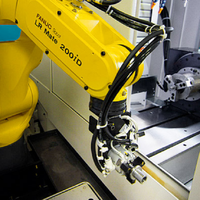 Mini robot Fanuc LR Mate 200iD/7L, charge utile 7 kg, portée 911 mm, avec pince pour la manipulation, le soudage et l'assemblage