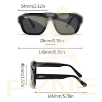 Lunettes de soleil polarisées pour hommes, monture PC, triple pont, style créateur, grandes marques de luxe, vente en gros