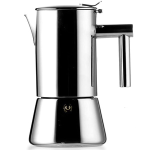 Cafetière Moka en acier inoxydable de qualité supérieure, vente en gros d'usine |   <span class=keywords><strong>Percolateur</strong></span> à <span class=keywords><strong>expresso</strong></span> compatible avec les plaques à induction et les cuisinières - Product Image 5