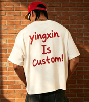 Fabricant de vêtements Y-X CHINA, design streetwear original, logo imprimé sur le dos personnalisé, t-shirts à coupe ample pour hommes