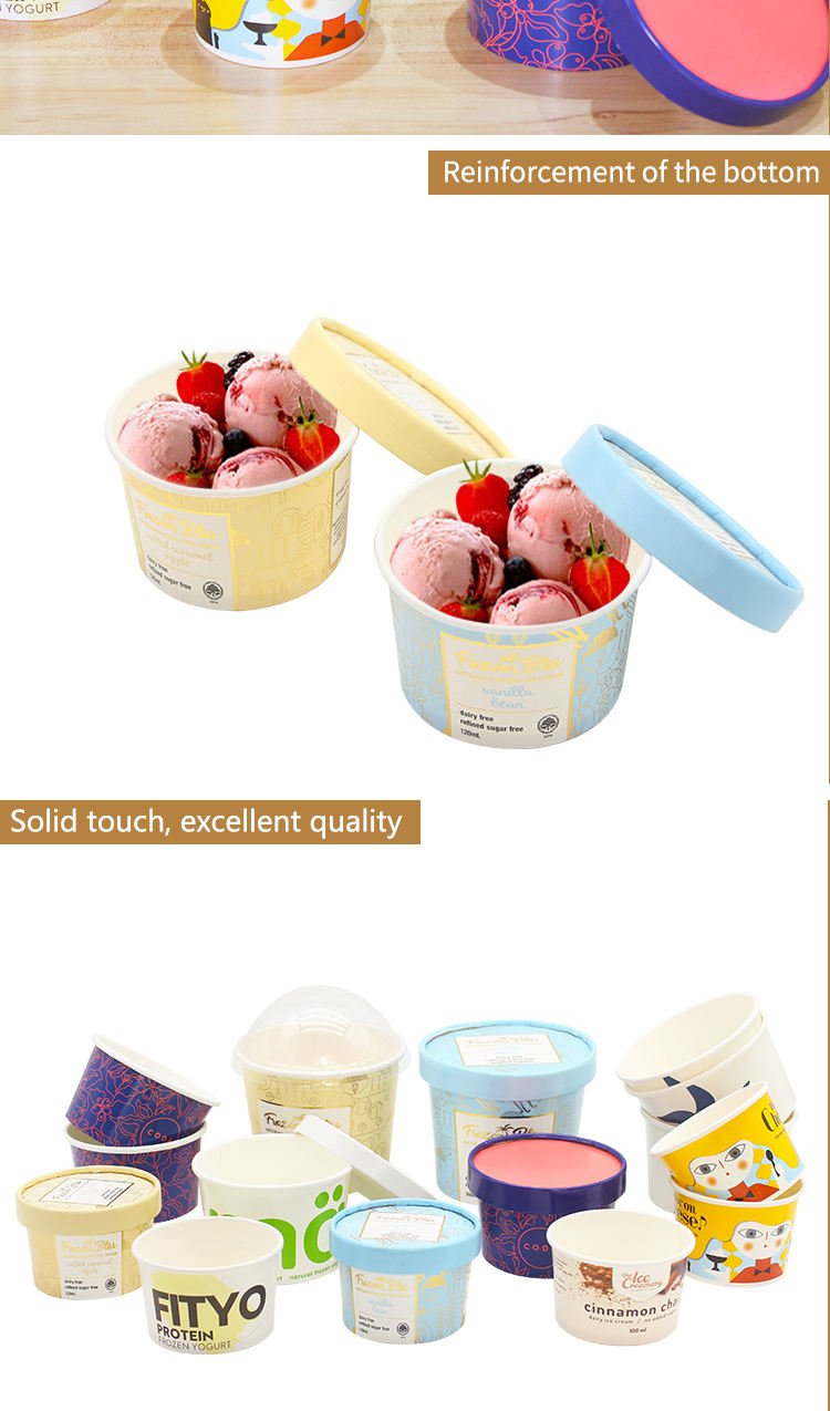 Coppette Gelato Di Carta - 50 Pezzi Da 125ml Per Dessert E Party