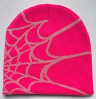 Topi rajutan jacquard motif jaring laba-laba unisex pria, logo custom, hangat, cocok untuk aktivitas luar ruangan, gaya jalanan, dewasa