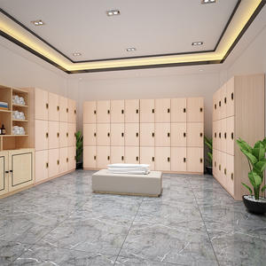Casillero de madera para gimnasio, baño, centro de baño, Zapatero con cerradura para <span class=keywords><strong>Yoga</strong></span>, salón de belleza, armario - Product Image 3