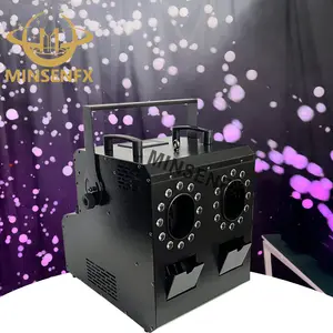 Factory price bubble fog 1500W 2 head rgbw 4in1 led color DMX Remote Control Pro bubble smoke machine MINSENFX For Concerts