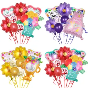 Wholesale Happy Mother's Day MAMA Festival Balloons Set Spanish Feliz Mama Flower Garden Warut Globos Set For Party Decoration