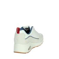 Zapatillas Deportivas Donna con Amortiguación de Aire, con Cordones, Blancas y Azules, Talla 39, Entresuela EVA Acolchada, Parte Superior Sintética con Diseño de Estrellas, Suela de Goma