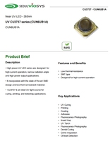 Горячая распродажа: УФ-лампа SEOUL VIOSYS CUN6UB1A 365 нм, 3.7В, 700мА, 120 SMD LED для УФ-отверждения покрытий, высокий CRI 80-90, 86 лм/Вт, гарантия 5 лет