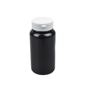 Botella cilíndrica negra de 150 ml para mascotas con tapa de fácil apertura para envasado de medicamentos en pastillas - Product Image 4