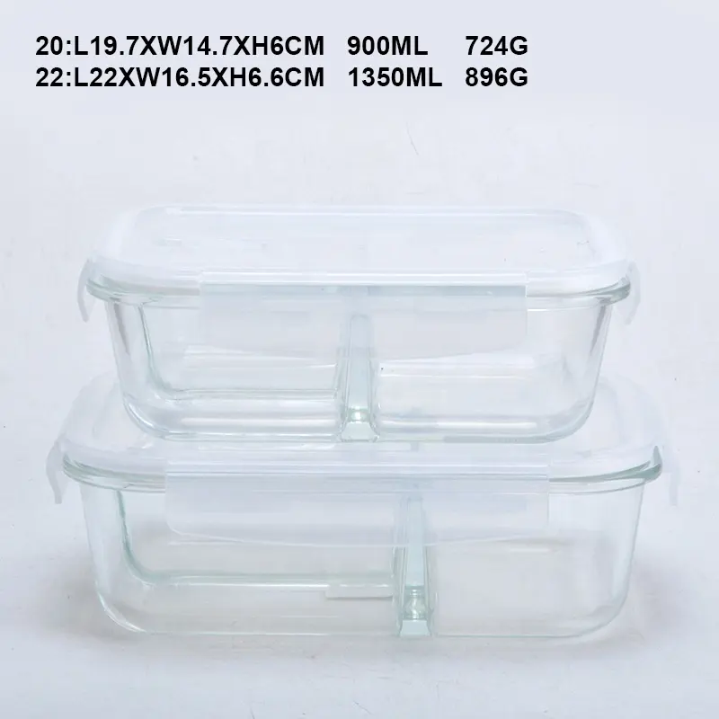 1350Ml Goedkope Lage Prijs Borosilicaatglas Voedselopslagcontainers Magnetron