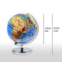 22.8cm 9 pouces Globe du monde physique carte anglaise bureau Globe de la terre Globe en métal