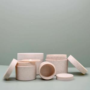Bouteille de crème pour les yeux biodégradable recyclable 30ml 50ml 100ml 250ml pot cosmétique de <span class=keywords><strong>paille</strong></span> de blé - Product Image 1