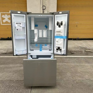 Réfrigérateur à portes françaises 400-499L grande capacité, dégivrage automatique, acier inoxydable, double compresseur pour usage domestique, hôtelier et de restauration - Product Image 1
