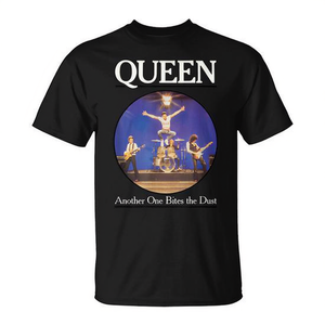 Camiseta Queen Another One Bites The Dust negra para adultos unisex - Product Image 2