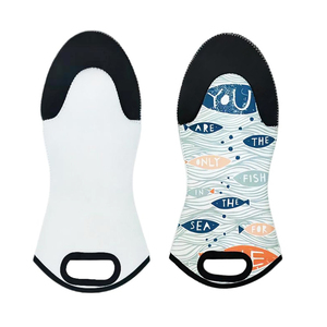 Manoplas de horno de sublimación de neopreno Qualisub con palma de silicona en impresión de doble cara para diseño de bricolaje - Product Image 1