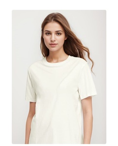 เสื้อยืดเปล่าสีพื้นแบบยูนิเซ็กซ์ ลายคลื่นน้ำ 230 กรัม คอกลม แขนสั้น - Product Image 3