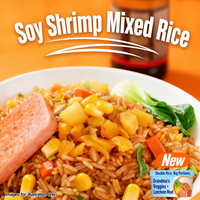 Custom Private Label Suke Soy Sauce Shrimp Instant Rice Bowl Luncheon Meat Pickled Vegetable Large Portion 6 Months Shelf Life