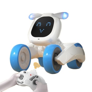 JJRC R28 2.4Ghz Robot RC Intelligent, Chiot Interactif Parlant, Marche et Danse, Commande Vocale, Plastique, Portée 30-40m, Chien Robot Éducatif, Cadeau - Product Image 1