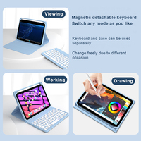 Cas Du Clavier tablette Pour iPad Air 5 Air 4 10.9 Pouces Pour iPad Pro 11 Pouces 2021 Cas Avec 10 pouces Sans Fil Clavier Et Souris