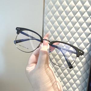 Monturas de Gafas Retro de Doble Punto TR90, Ovaladas, Metálicas, Unisex, con Lentes Acrílicas, Puente Nasal Estándar, Ancho Medio, Danyang 9595 - Product Image 2