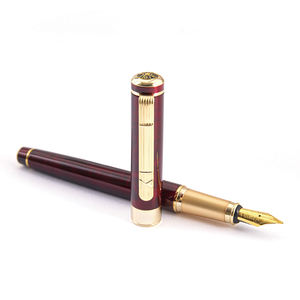 طقم هدايا فاخر من أقلام الحبر مع علبة وخرطوشة حبر قابلة لإعادة التعبئة، مخصص بشعار الشركة، مثالي للهدايا التنفيذية والشركات - Product Image 1