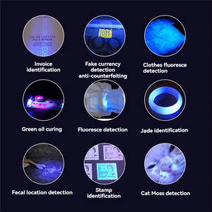 Lampe de poche UV LED haute puissance rechargeable 365nm Blacklight Ultraviolet Invisible Ink Marker Pet Urine Stain Scorpion Check Torch - Product Image 6