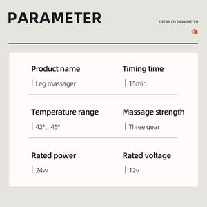 Masseur de jambes à compression d'air avec chaleur à température constante Hot Compress Sole and Knee Heating Foot Massager Soulager la fatigue des jambes - Product Image 4