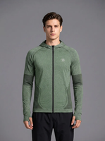 Sweat à capuche pour homme avec protection solaire UPF 50+, manches longues, séchage rapide, respirant, léger, protection UV, trou pour le pouce, veste de sport