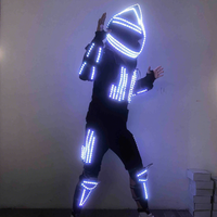 Costumes de scène LED de haute qualité pour robot, soirée dansante, boîte de nuit, performance, polyester, unisexe