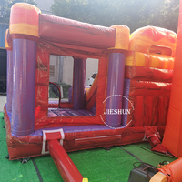 Mini castillo inflable de color mágico para niños, combo de tobogán divertido, casa de salto en venta