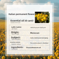 Huile Essentielle d'Hélichryse Bio OEM 100% Pure et Naturelle Distillée à la Vapeur pour Diffuseur, Corps, Visage, Cheveux – Huile de Fleur Permanente Italienne