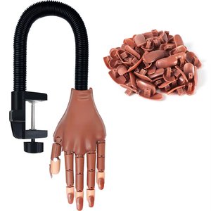 Venta de fábrica 2024, Kits de manos acrílicas ajustables portátiles profesionales, práctica de <span class=keywords><strong>uñas</strong></span> móviles flexibles, manos falsas - Product Image 1