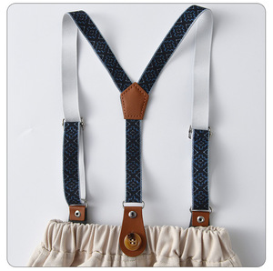 Beyefendi Bebek Bebek Giyim Setleri Erkek Yay Ekose Gömlek Askı Pantolon Beyefendi Giyim Seti İlkbahar Sonbahar chushi - Product Image 6