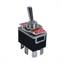 Interrupteur à bascule 20A 250V DPDT IP65 étanche avec capuchon de protection et levier métallique pour machine d'automatisation