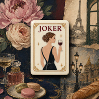 Tuiles de Mahjong Premium Vert Émeraude Inspirées de la Mode Parisienne, Ensemble Sans Sac de Mahjong, pour Adultes et Cadeaux